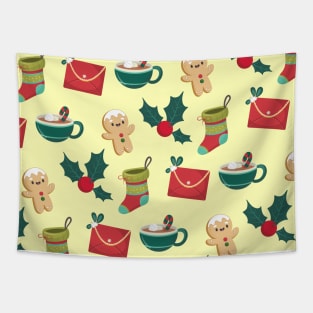 Christmas pattern, Funny Christmas design gift idea Tapestry