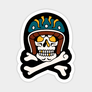 Skull motorcycle biker Magnet