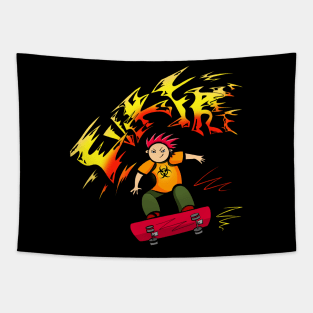 Skateboarder graffitti Tapestry