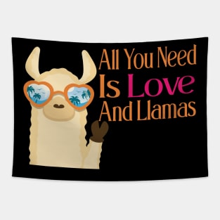 All You Need Is Love And Llamas Tapestry