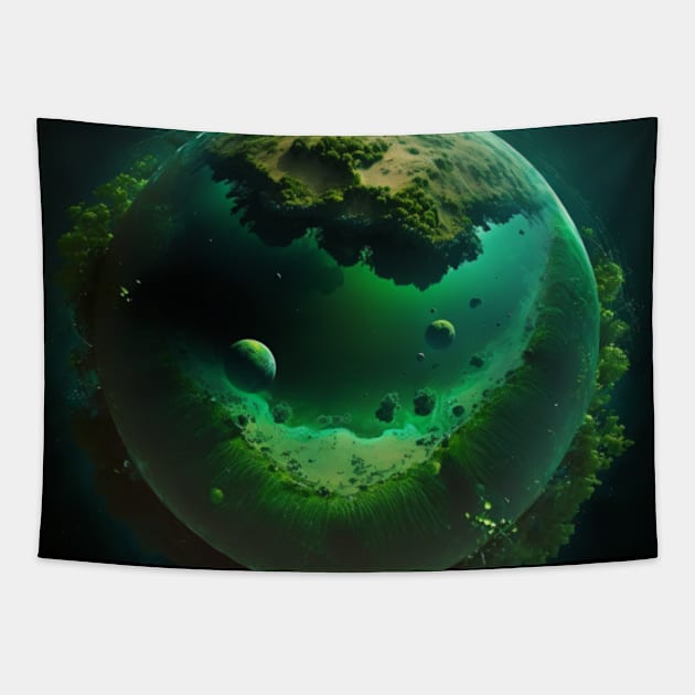 Galaxy, Space, With pattern, Sphere, Si-Fi Tapestry by KK-Royal