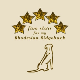 Rhodesian Ridgeback Five Stars T-Shirt