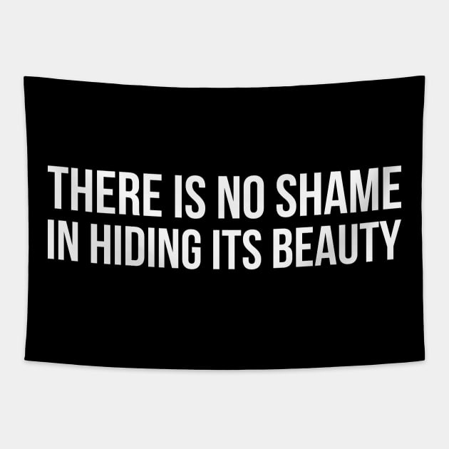 THERE IS NO SHAME IN HIDING IT'S BEAUTY funny saying Tapestry by star trek fanart and more