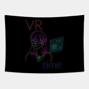 Girl with VR Tapestry