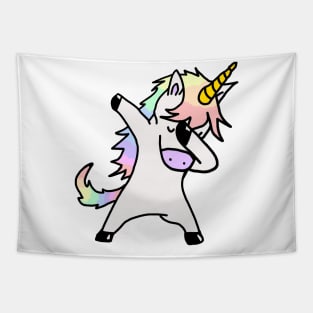 Dabbing Unicorn Tapestry