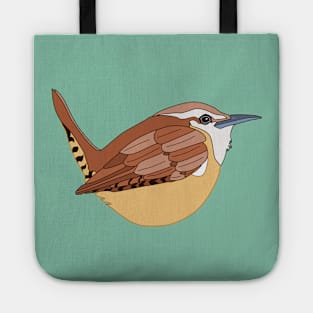 Carolina Wren Bird Graphic Tote