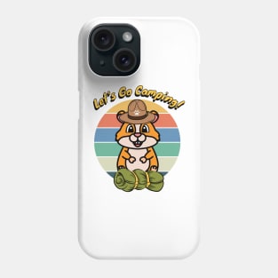 Funny hamster wants to go camping Phone Case