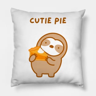 Cutie Pie Thanksgiving Pumpkin Pie Sloth Pillow