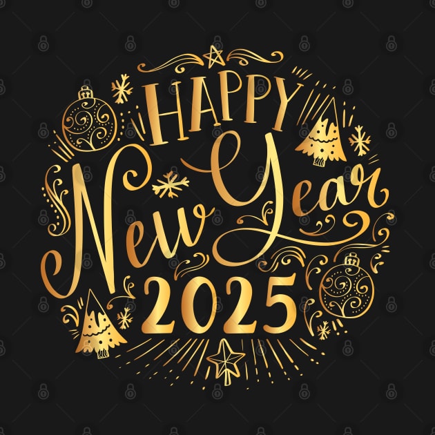 Happy New Year 2025 New Years Eve Party Supplies 2025 by Asg Design