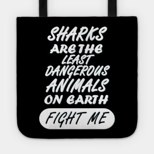 shark Megalodon Sea Swimming Scared Girls Tote