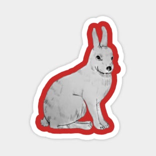 The white rabbit Magnet