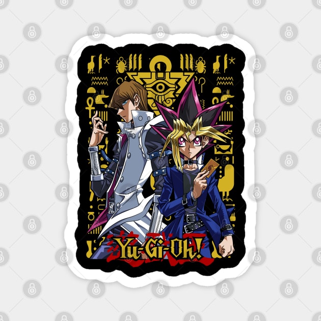 Yugi and Kaiba Duel Design - Yu-Gi-Oh! Magnet by Otaku Vibes