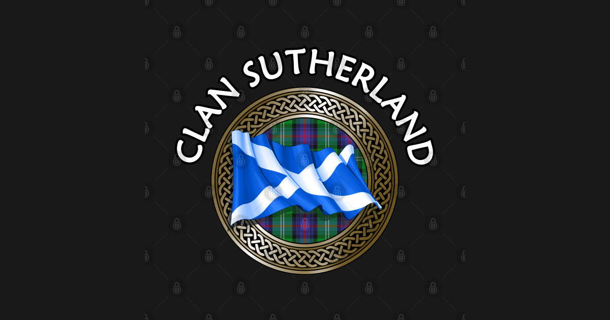 Sutherland Tartan Crest T-shirt - Alba Celtic Style main image 0