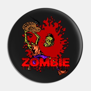 Zombie Basketball Pin