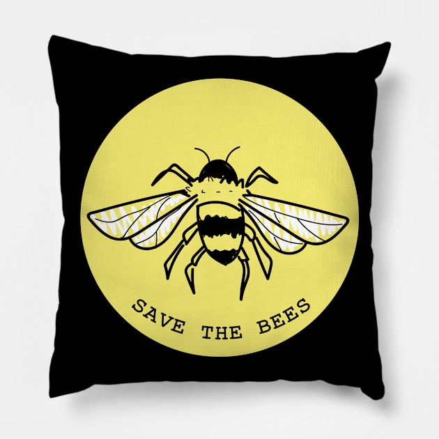 Save the Bees Pillow by mimimeeep