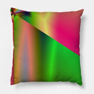 green red pink texture gradient Pillow