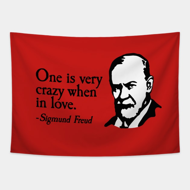 One is very crazy when in love Valentine's day fun Tapestry by LaundryFactory