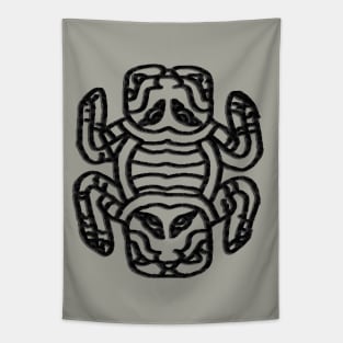 Ancient Inca monster Tapestry