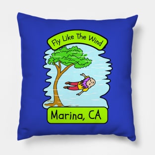 Fly Like The Wind In Marina California Pillow