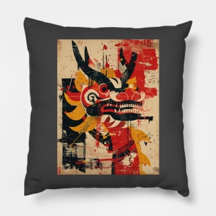 Dance of The Wooden Dragon Pillow