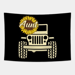 Jeep Sunflower Jeep Aunt Jeep Women Tapestry