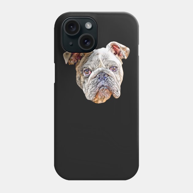 English Bulldog Face Phone Case by DoggyStyles