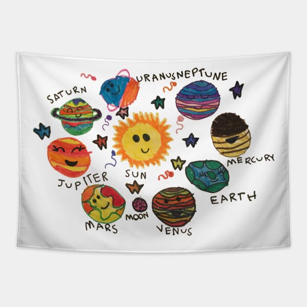 Solar System Tapestry by WhitneyWooHoo