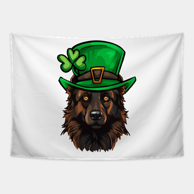 Funny St Patrics Day Belgian Tervuren Tapestry by whyitsme