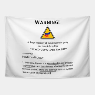 Warning! Mad cow disease Tapestry