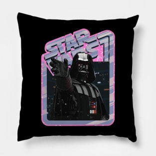 The Villain (pink starfield, original border) Pillow