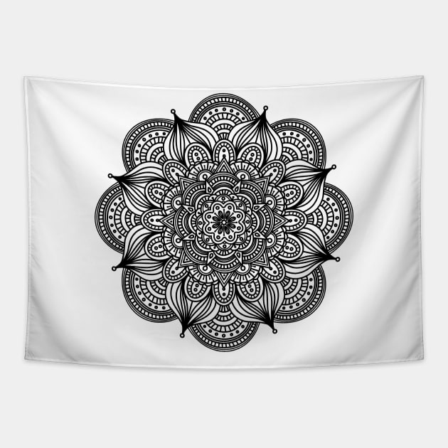 Mandala | Black No. 3 Tapestry by Jande Summer