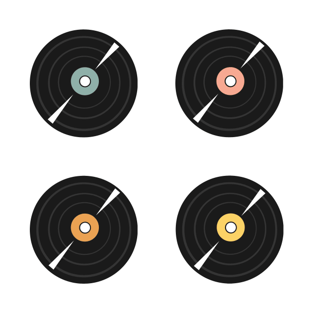 Pastel Vinyl Records by quirkyandkind
