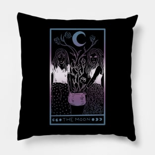 Midnight Margarita Moon - tarot card trans pride pastel Pillow