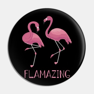 Feathered Fantasy Flamingo Artistry, Ideal Tee for Bird Lovers Pin