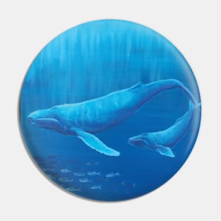 Blue whales Pin