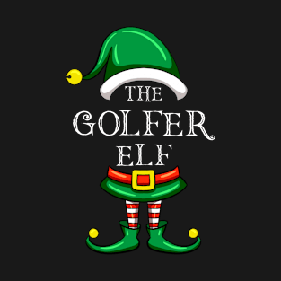 The Golfer Elf Matching Family Christmas Pajama T-Shirt