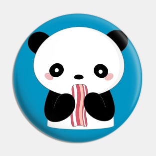 Kawaii Bacon Loving Panda T-Shirt Pin