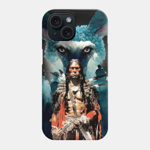 National Native American Heritage Month: "The Strength of the Wolf is the Pack, and the Strength of the Pack is the Wolf" Osage Nation Proverb on a dark (Knocked Out) background Phone Case by Puff Sumo