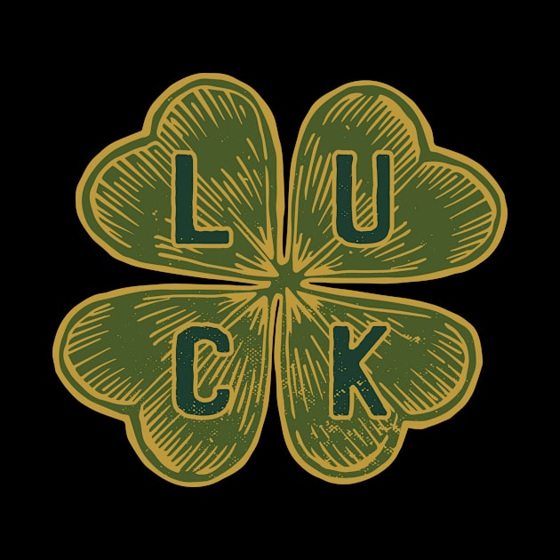 Four Leaf Clover Luck by JFDesign123