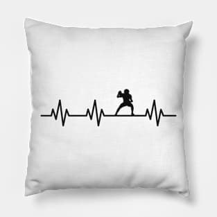 Football Quarterback Football QB Life Love Heartbeat Pillow