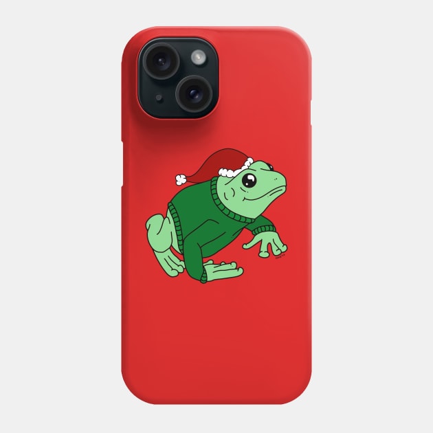 Christmas Sweater Frog Phone Case by Natalie Gilbert