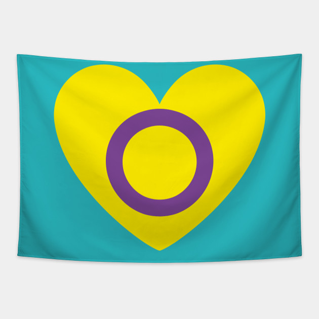 Intersex Flag Heart Intersex Tapestry Teepublic