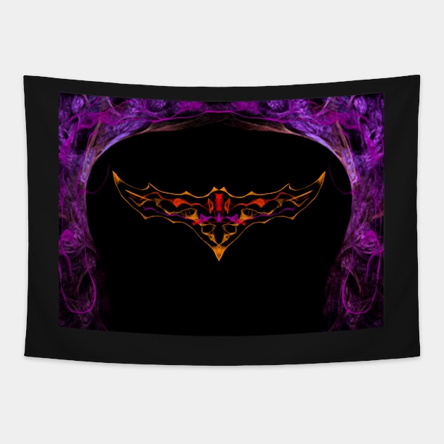 Bat at Cave Entrance Tapestry by WOODDIOS