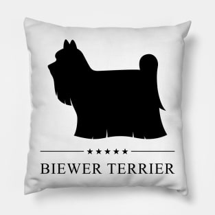 Biewer Terrier Black Silhouette Pillow