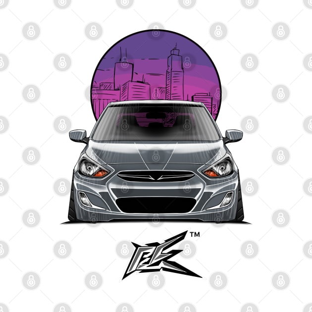 hyundai accent stanced gray by naquash