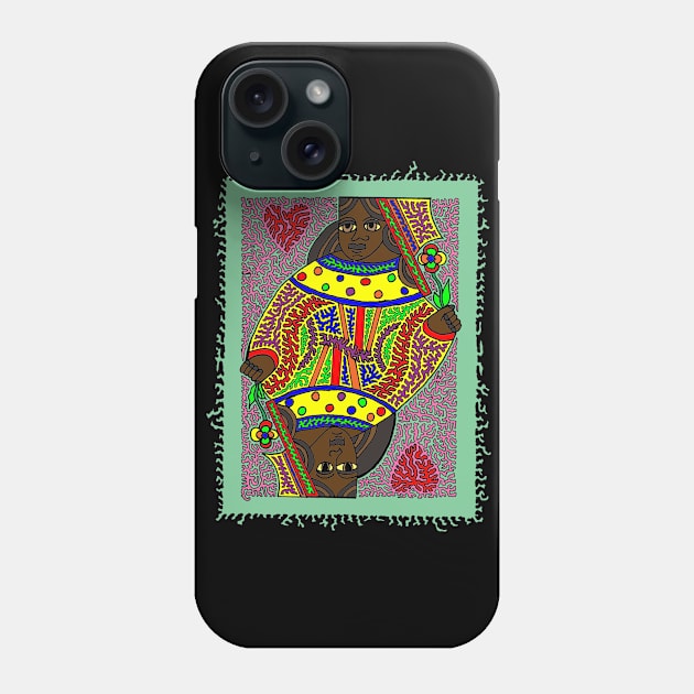 Queen of Hearts - Rainbow Edition Phone Case by NightserFineArts