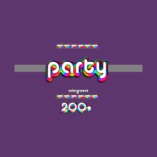 Party 2000 ColorGroove Retro-Rainbow-Tube nostalgia (wf) T-Shirt