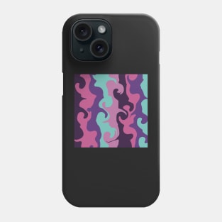 Purple, Pink & Blue Swirly Stripes Phone Case