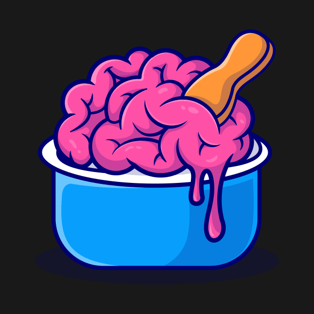 Brain Ice Cream Cup Cartoon by Catalyst Labs