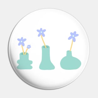 Danish Pastel Minimal Flowers in Funky Vases Pin